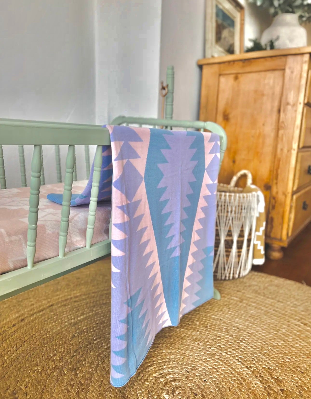 Western Grande - Terracotta & Pink Baby Blanket