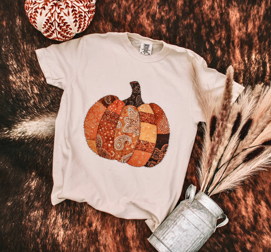 Patchwork Pumpkin Tee