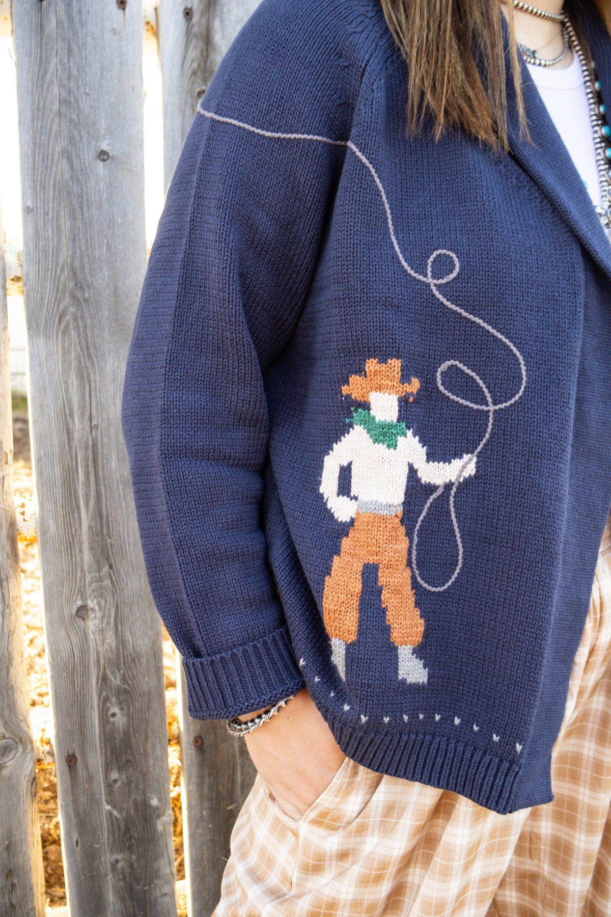 The Howdy Knit Cardigan - Navy