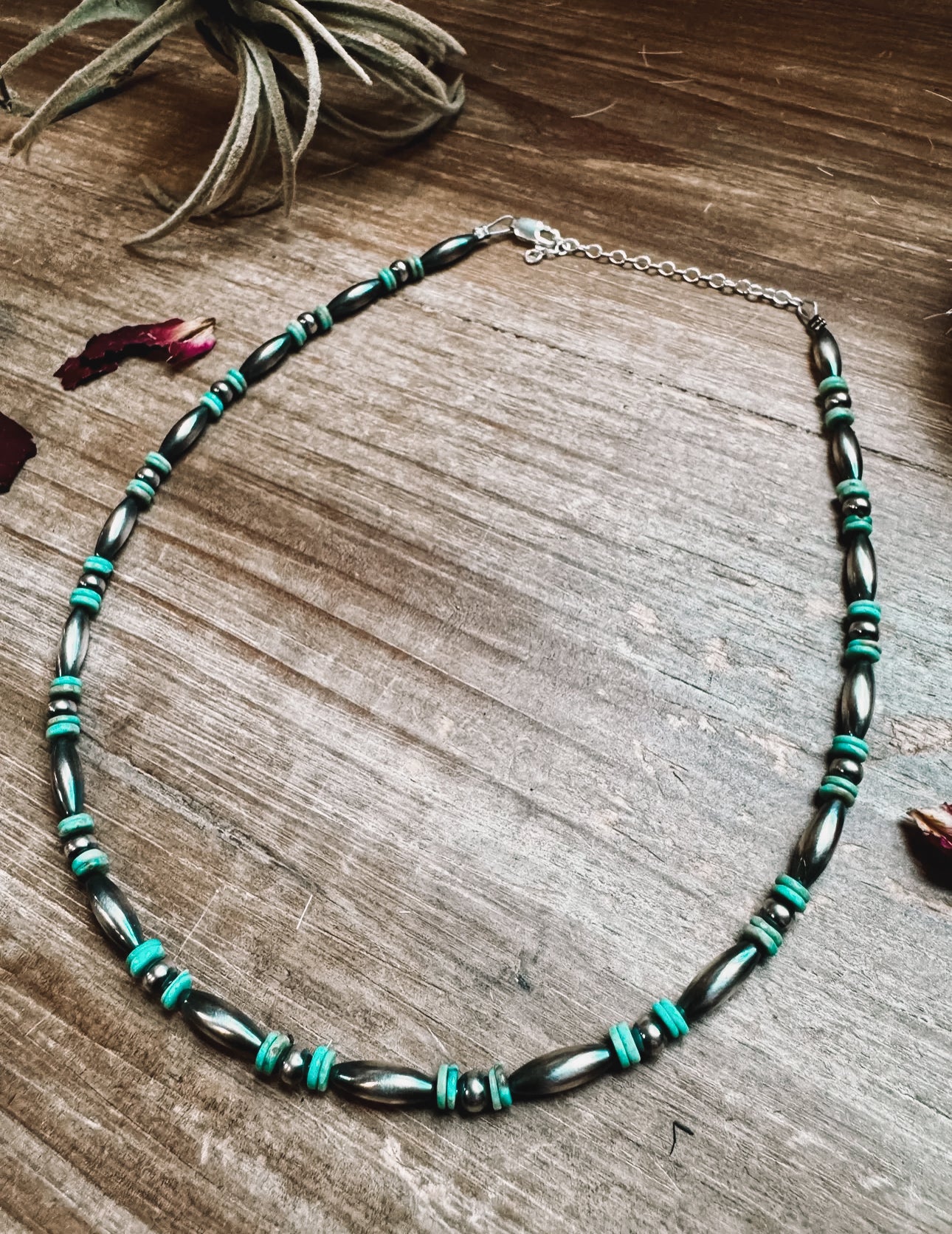 The Bijoux Fab - Sterling Torpedo & Turquoise Choker