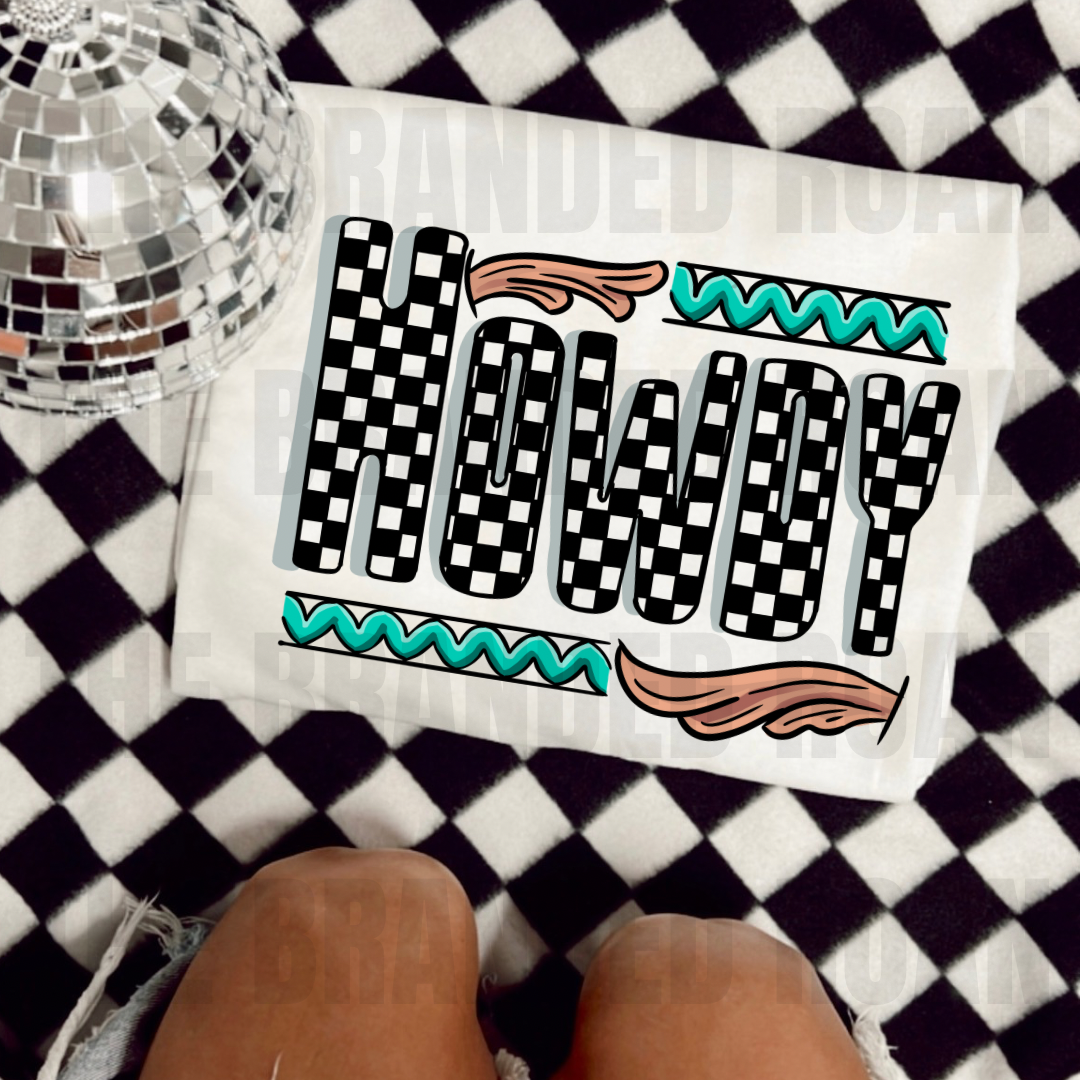 Checkered Howdy Tee