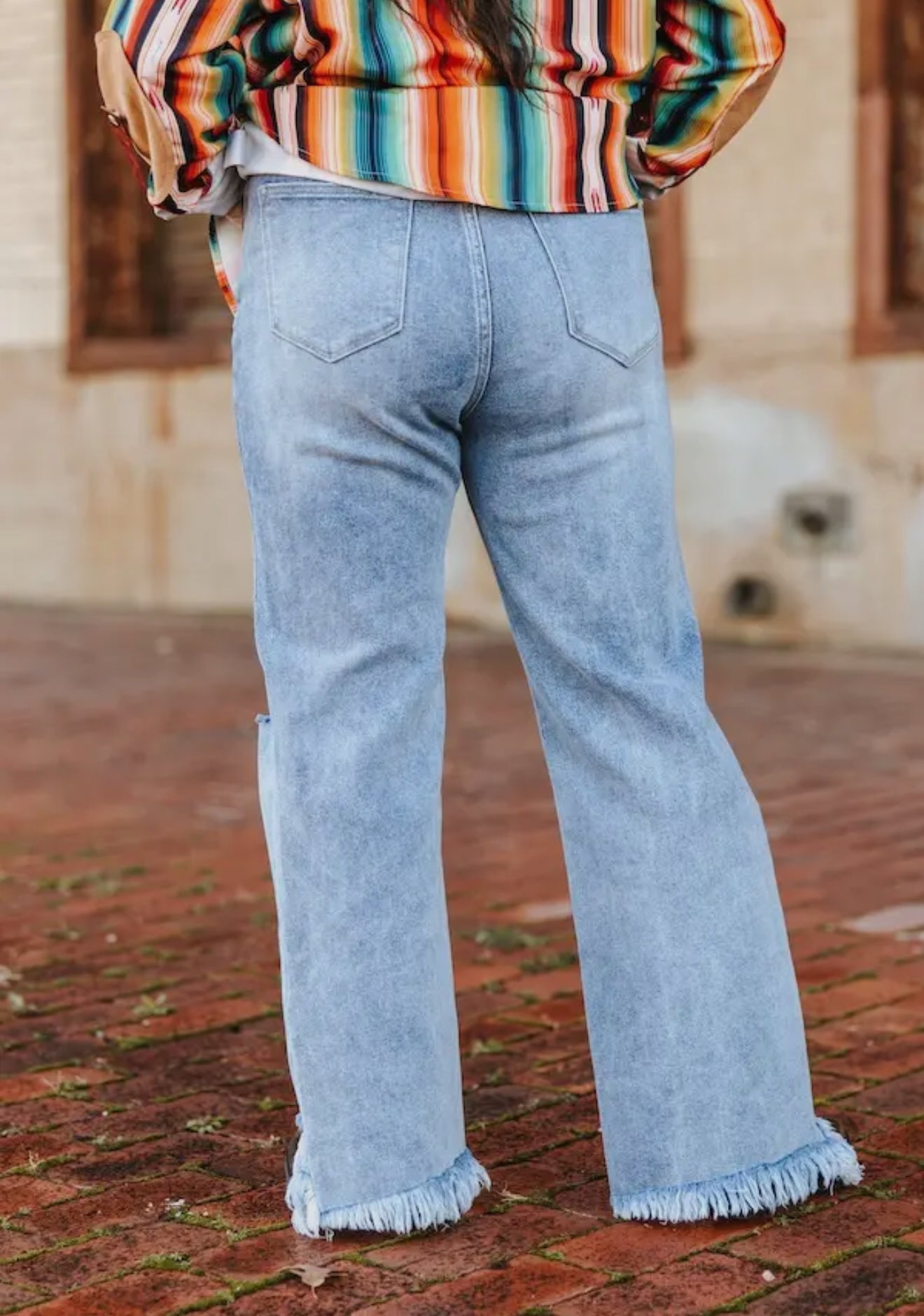 Stone Wash High Rise Ripped Boyfriend Jeans