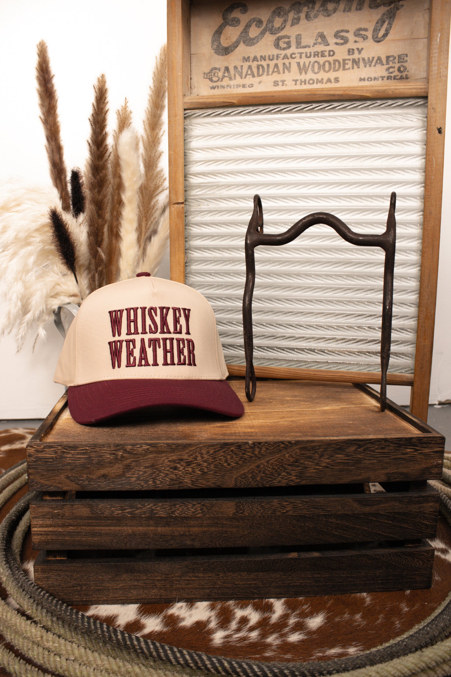 Maroon Whiskey Weather Cap