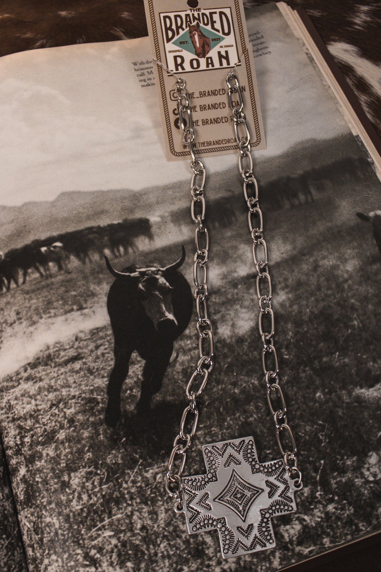 Aztec Paperclip Chain Necklace