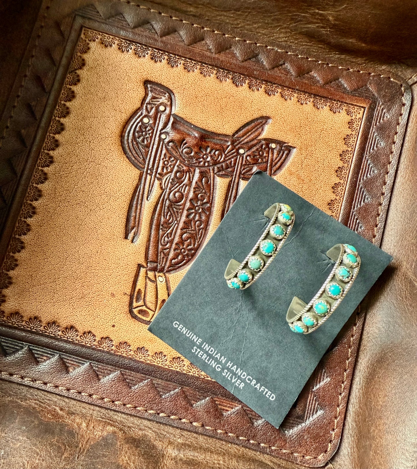 Authentic Turquoise Hoops