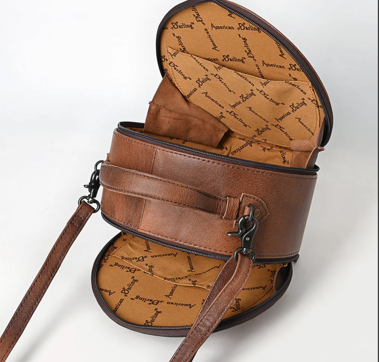 Round Tooled Painted Bag