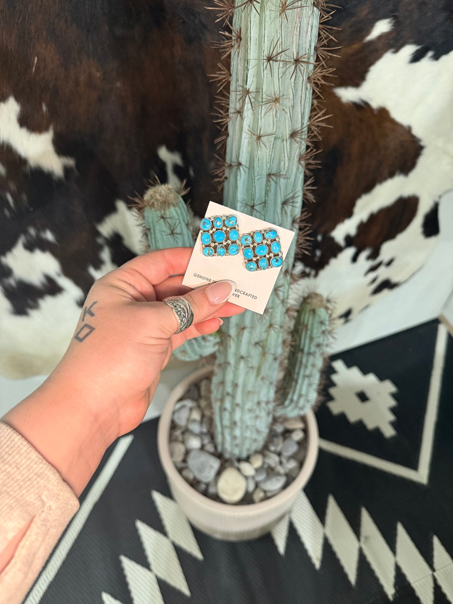 Kingman Square Studs