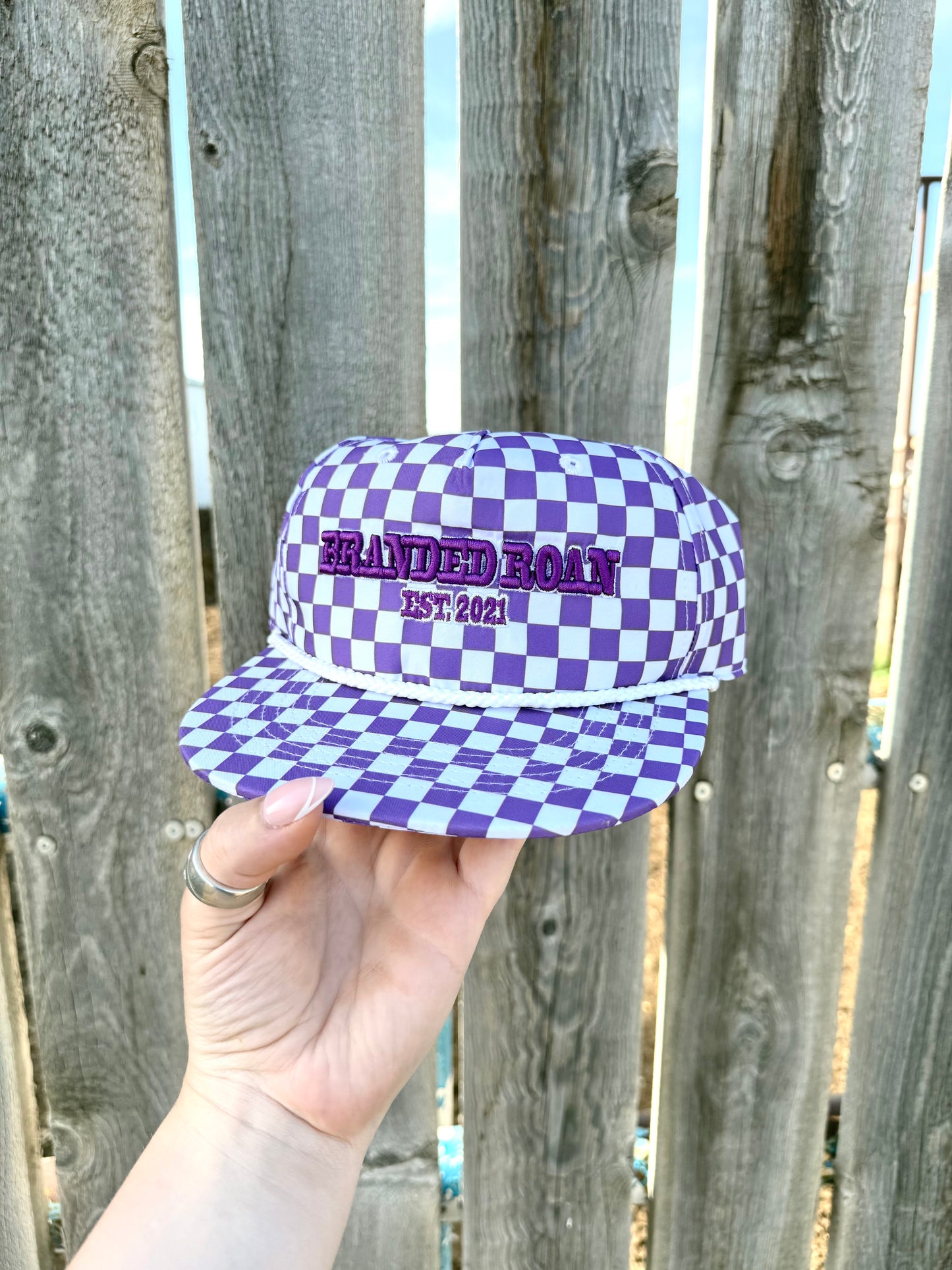 TBR Purple Check Ballcap