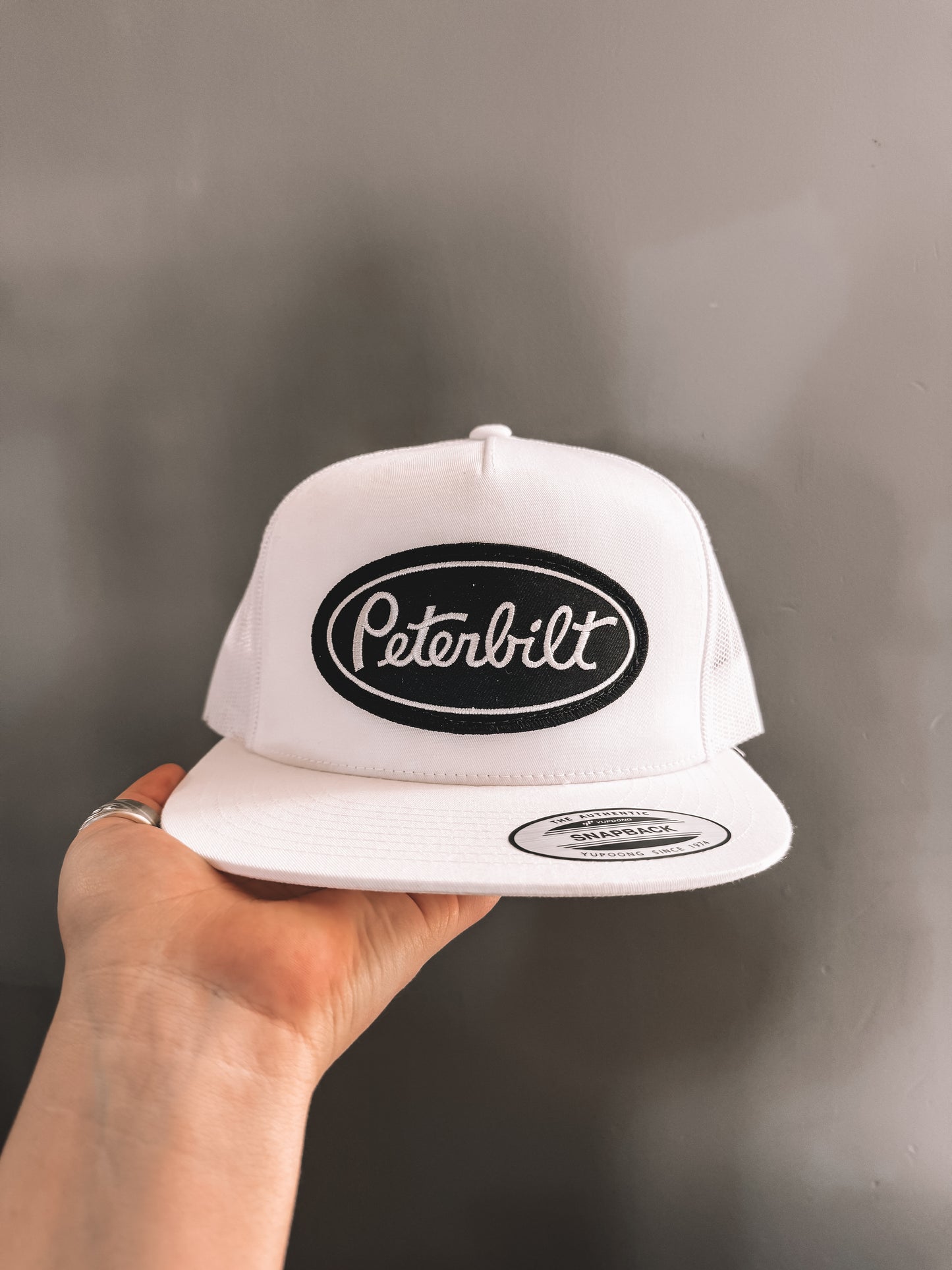 The Branded Roan - White Peterbilt Cap