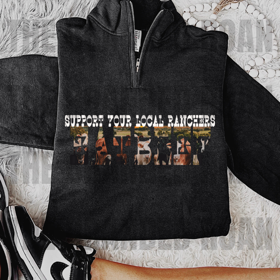 The Branded Roan - Eat Beef 1/4 Zip