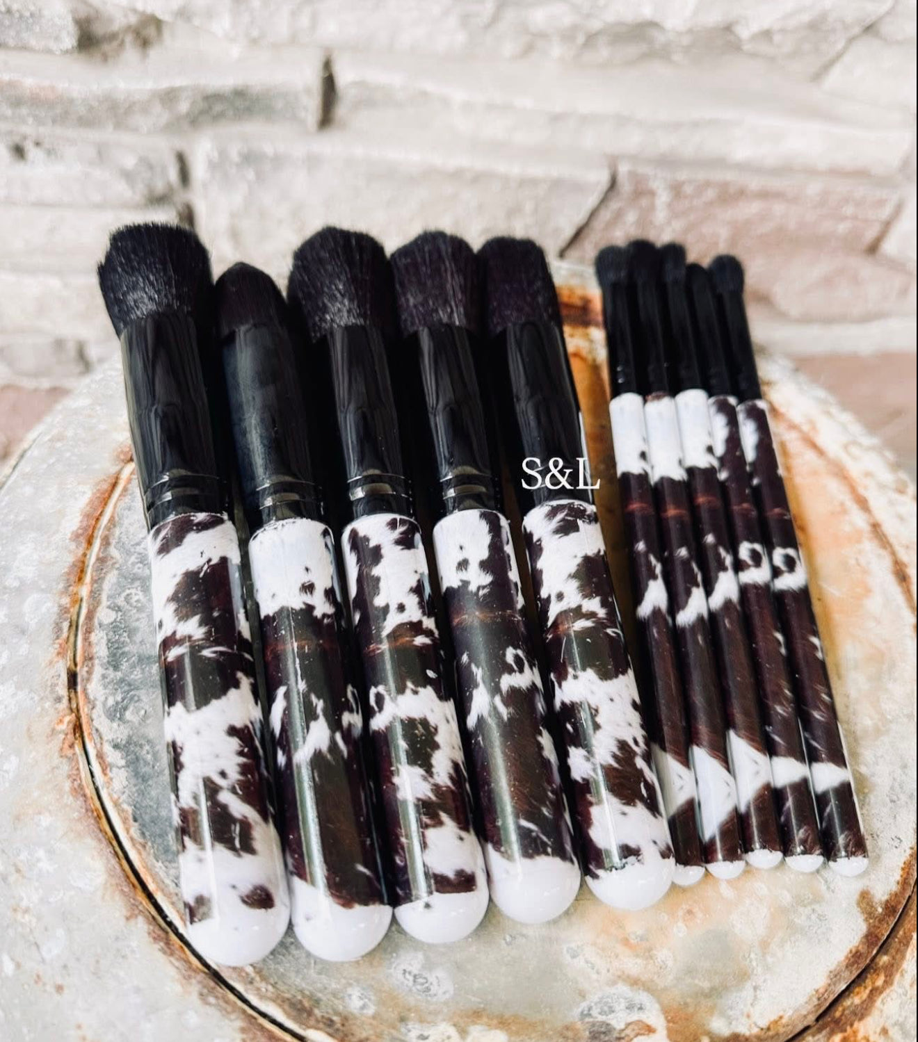 Cowprint Makeup Brush Set