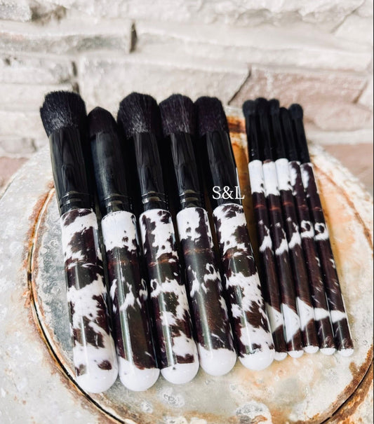 Cowprint Makeup Brush Set