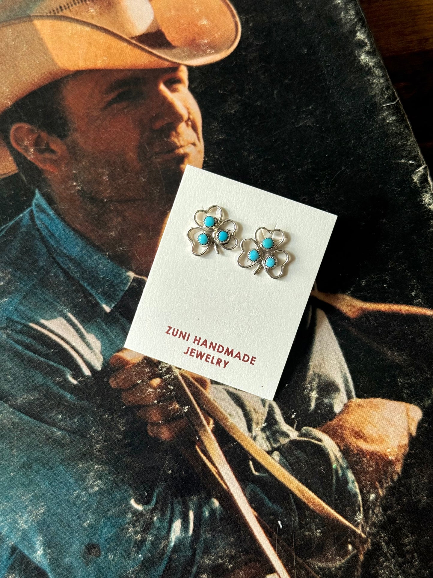 Authentic Clover Zuni Made Earrings