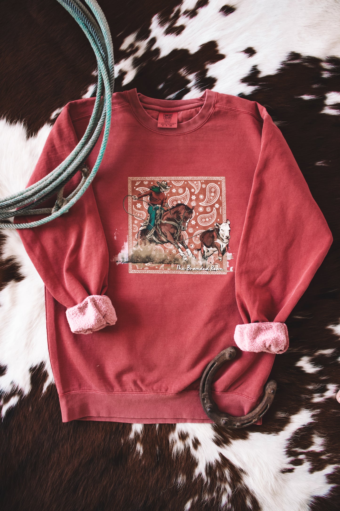 Red Paisley Breakaway Crewneck