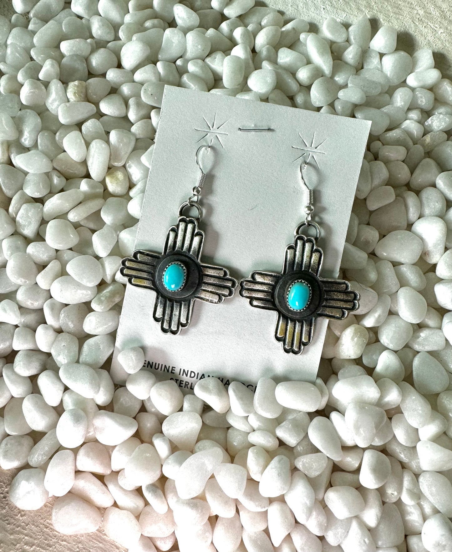 The Branded Roan - Zia Symbol Dangle Earrings