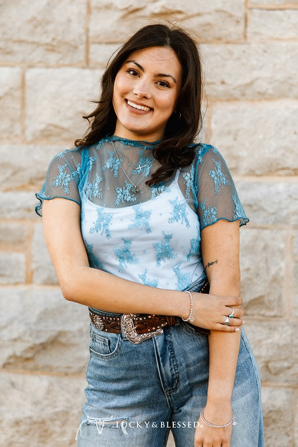Jade Short Sleeve Mesh Top