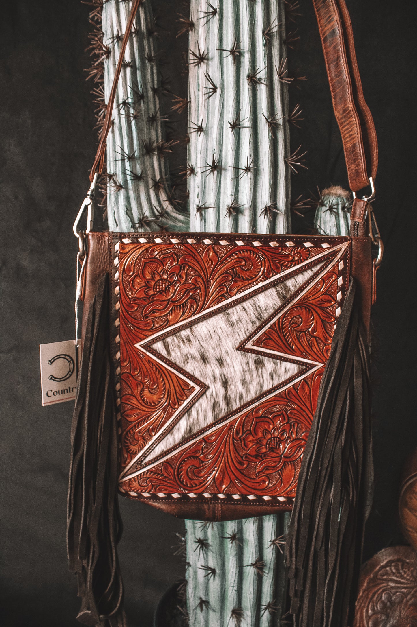 Bronco Tooled Bolt Purse