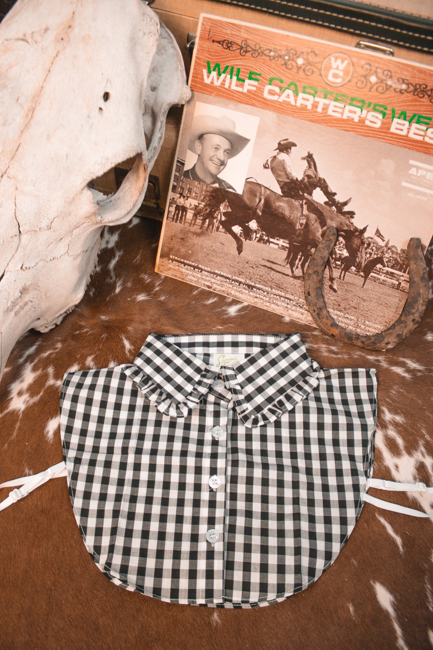 Black Gingham Collar