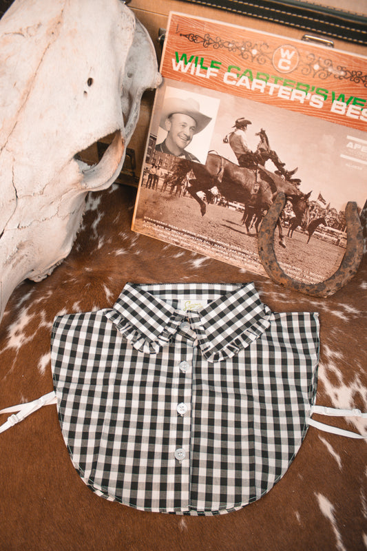 Black Gingham Collar