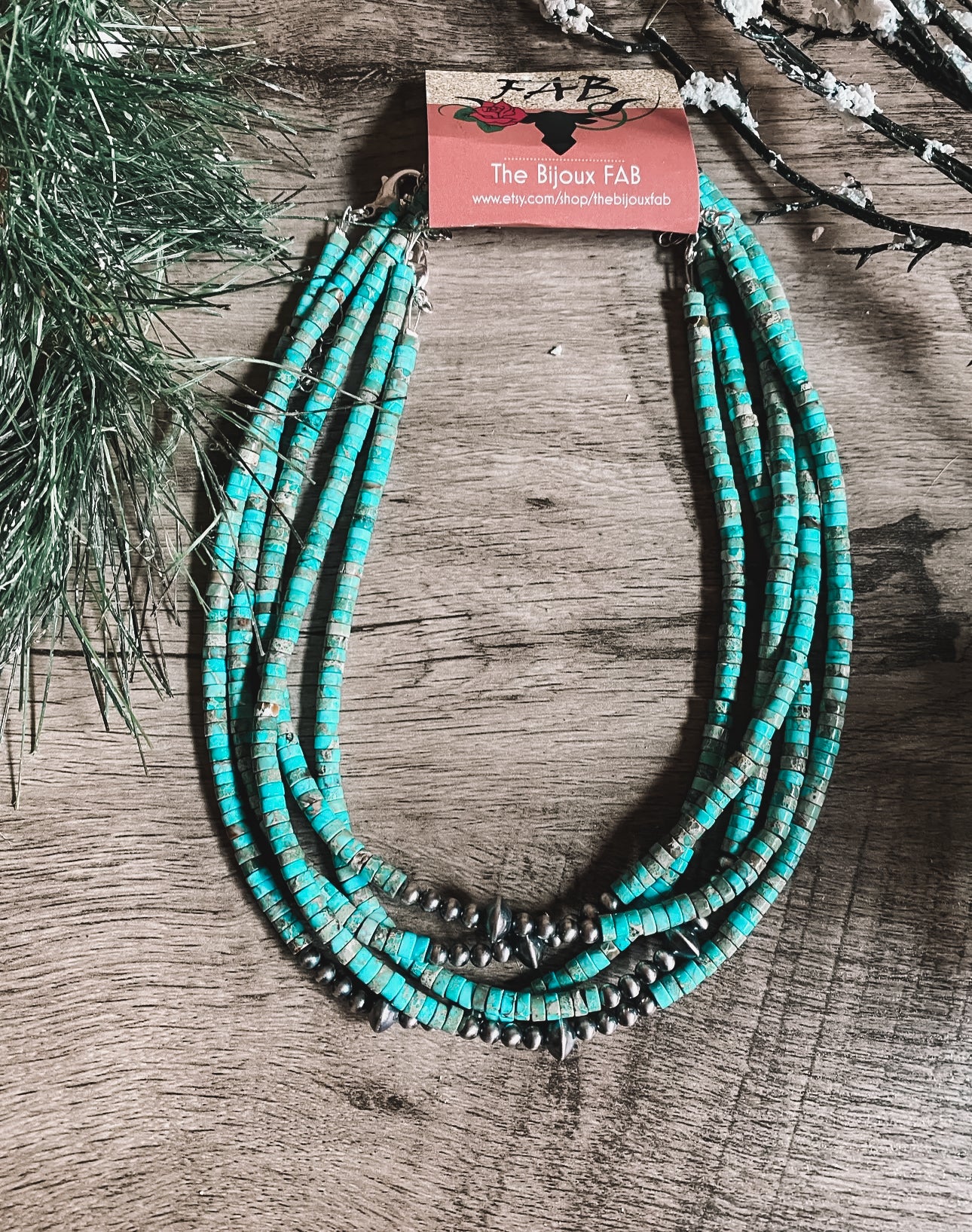The Bijoux Fab - Veracite Turquoise W/ Sterling Pearls