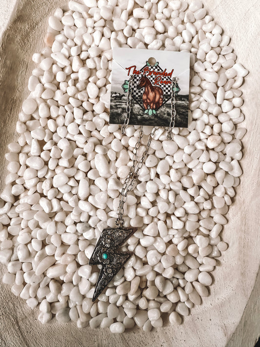 The Branded Roan - Big Lightning Bolt Necklace