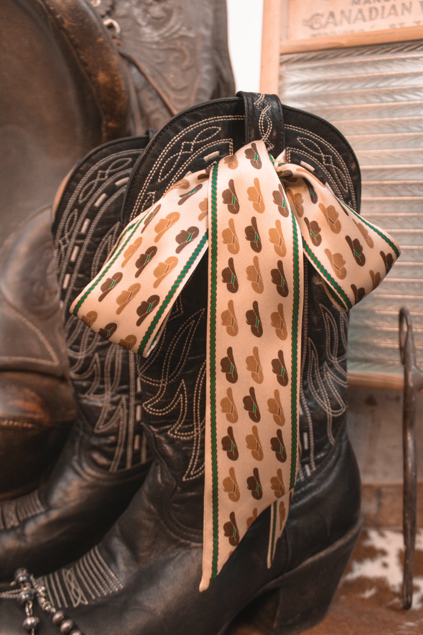 Silk Twilly W/ Cowboy Hats