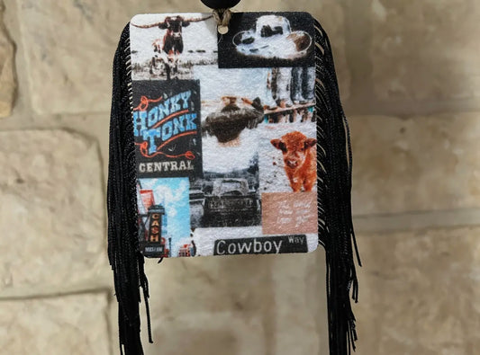 The Branded Roan - Honky Tonk Collage Felt Freshie