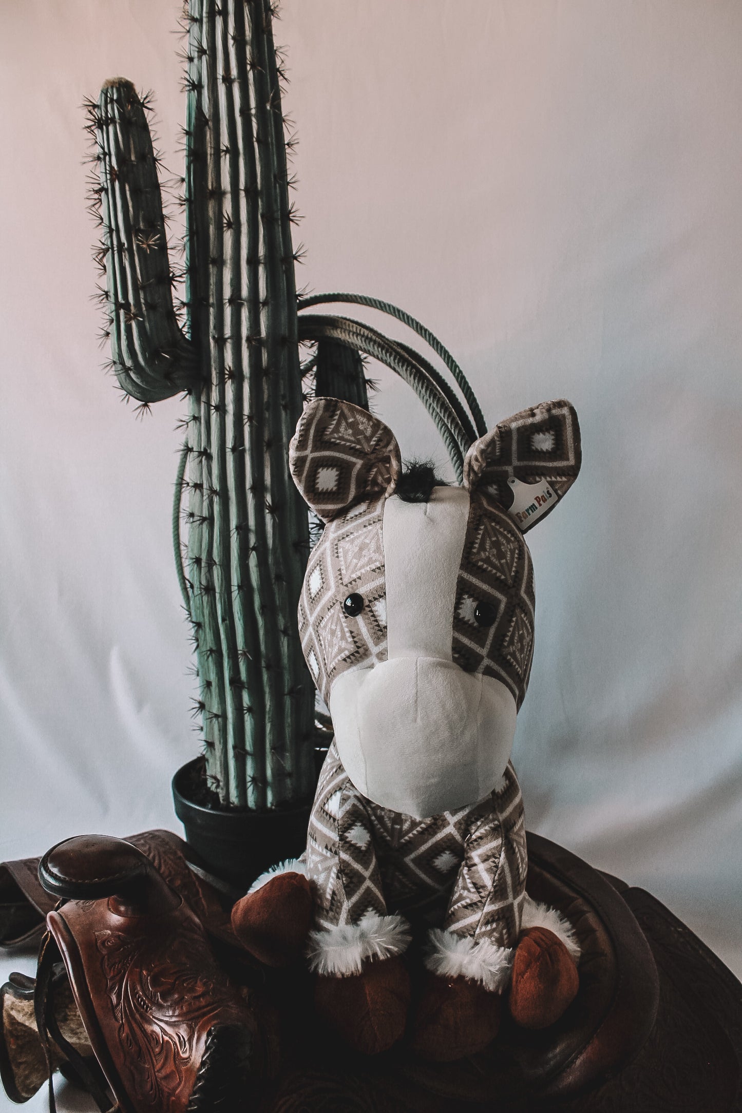 Tan & White Aztec Farm Pal