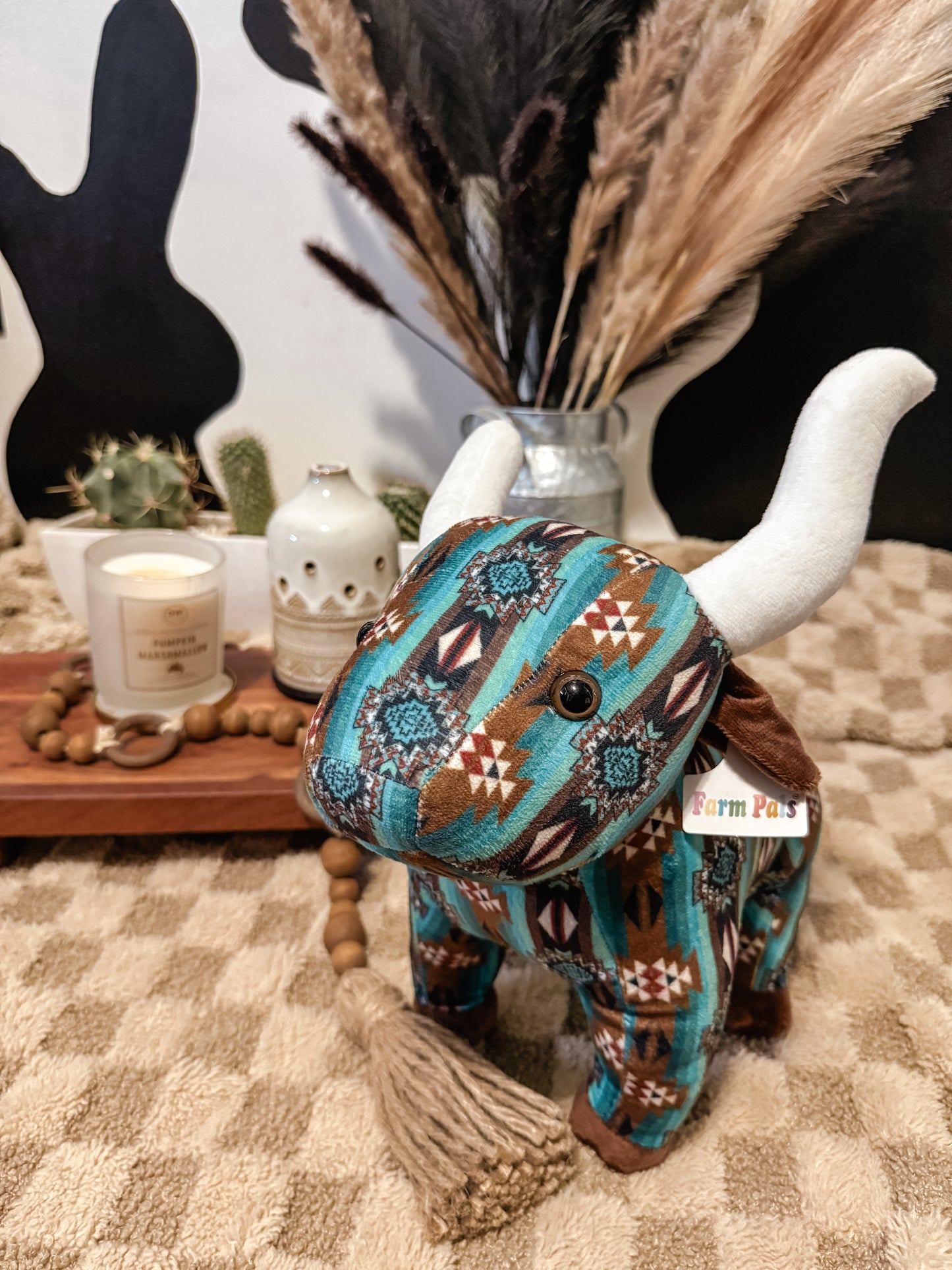 The Branded Roan - Turquoise & Brown Farm Pal