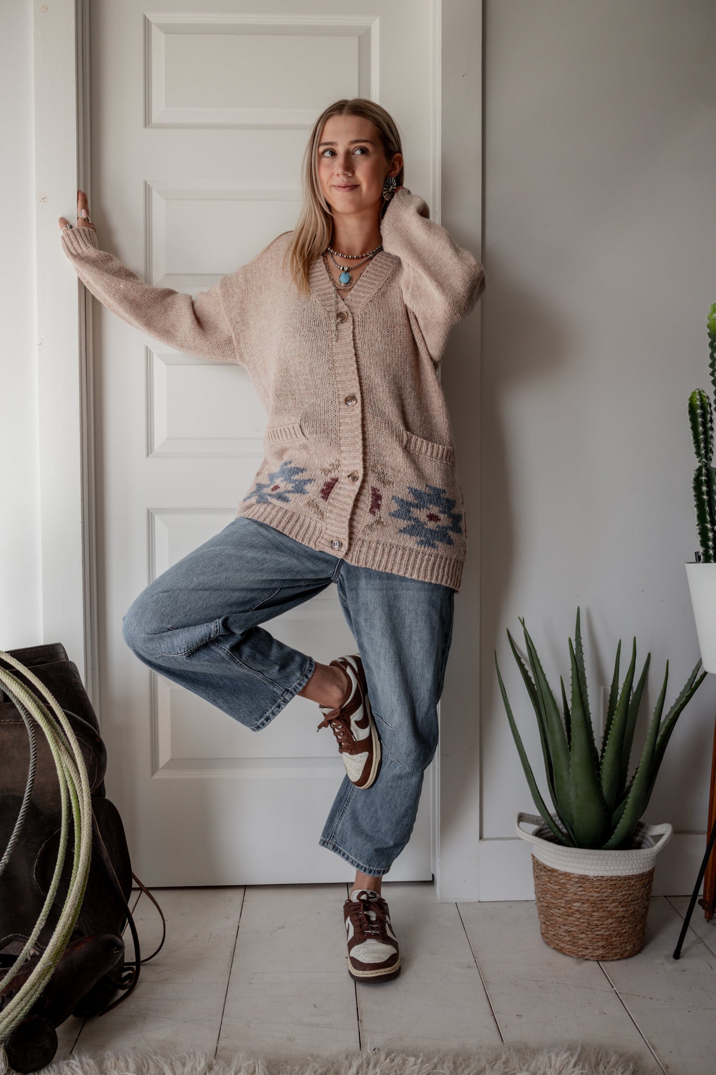 The Painted Pony Cardigan - Tan