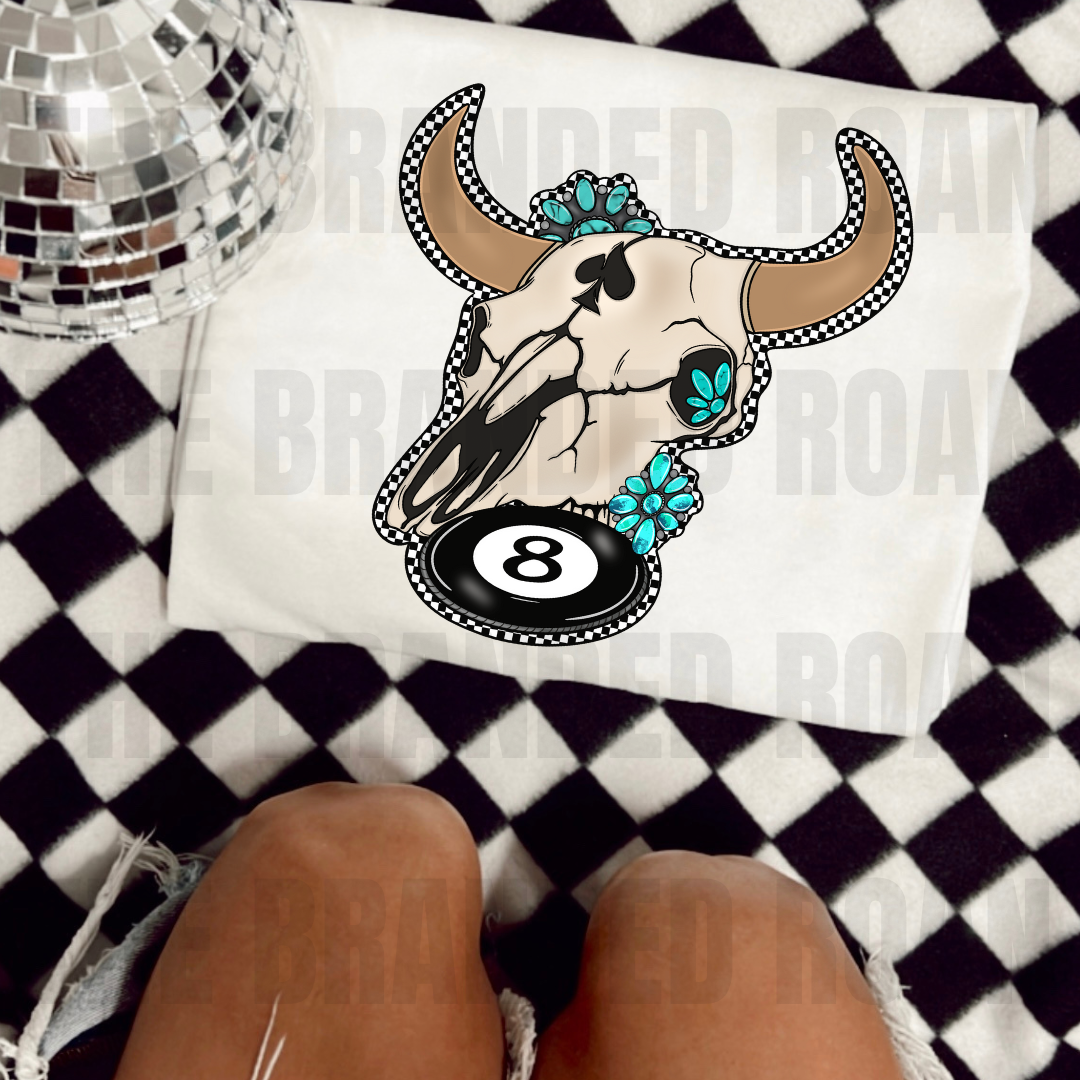 The Branded Roan - Bullskull & 8 Ball Tee