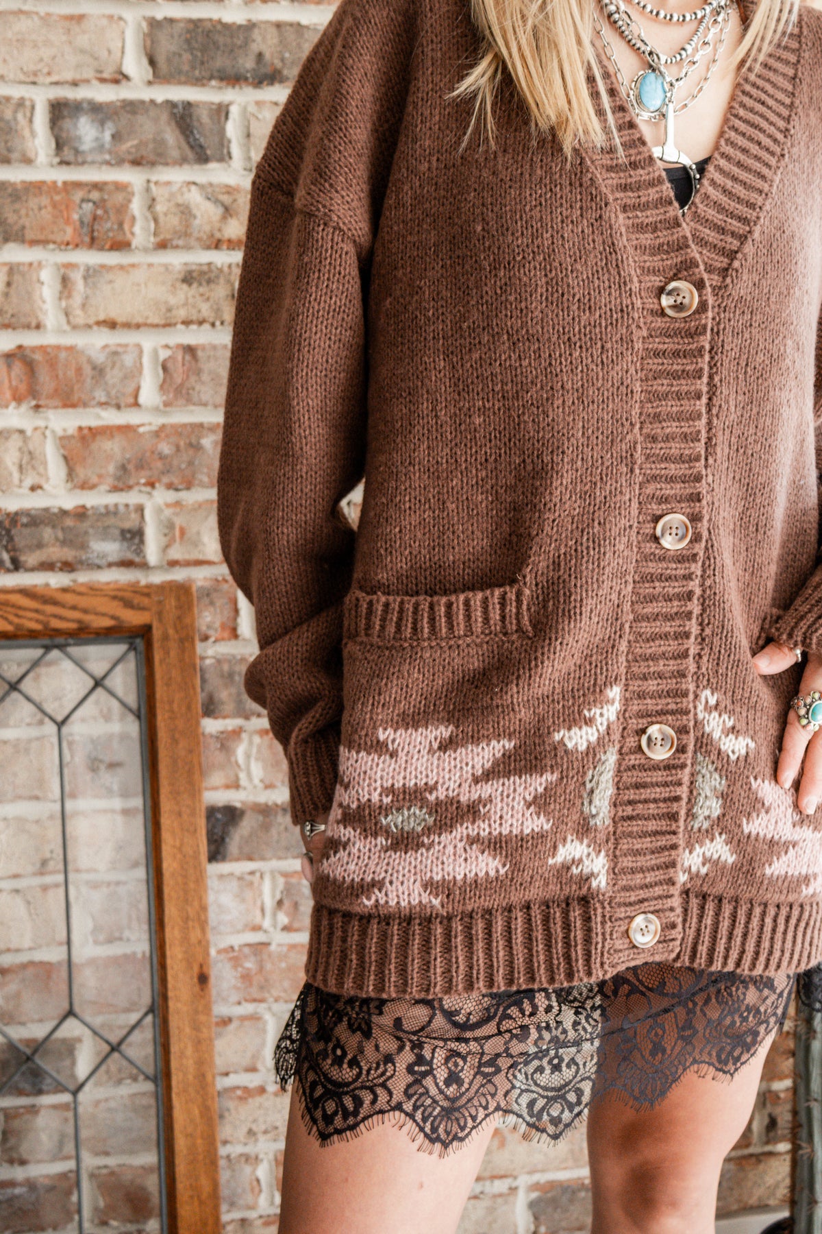 The Painted Pony Cardigan - Chocolate
