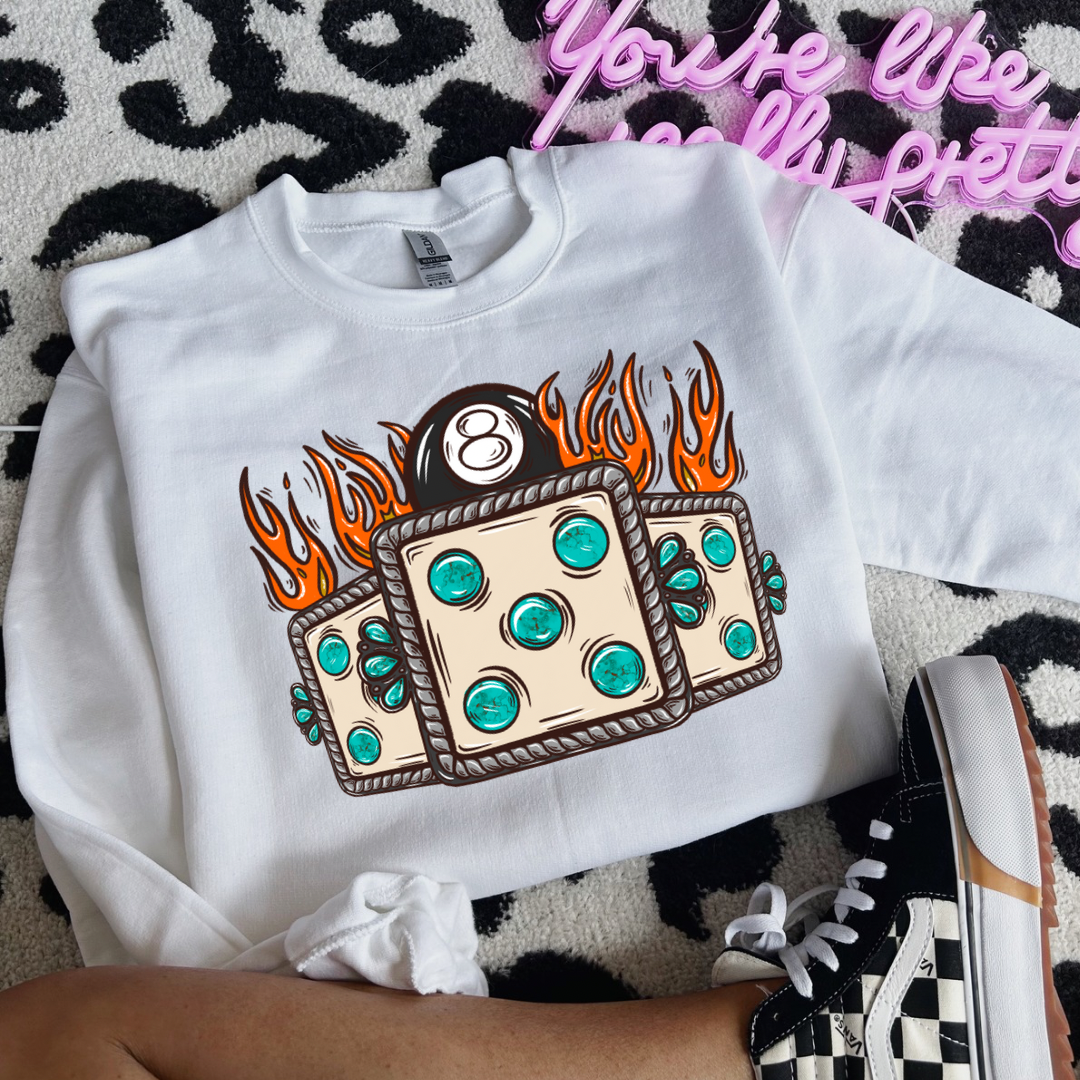 The Branded Roan - Dice & 8 Ball Crewneck