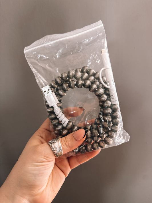 Faux Sterling Pearls Charger
