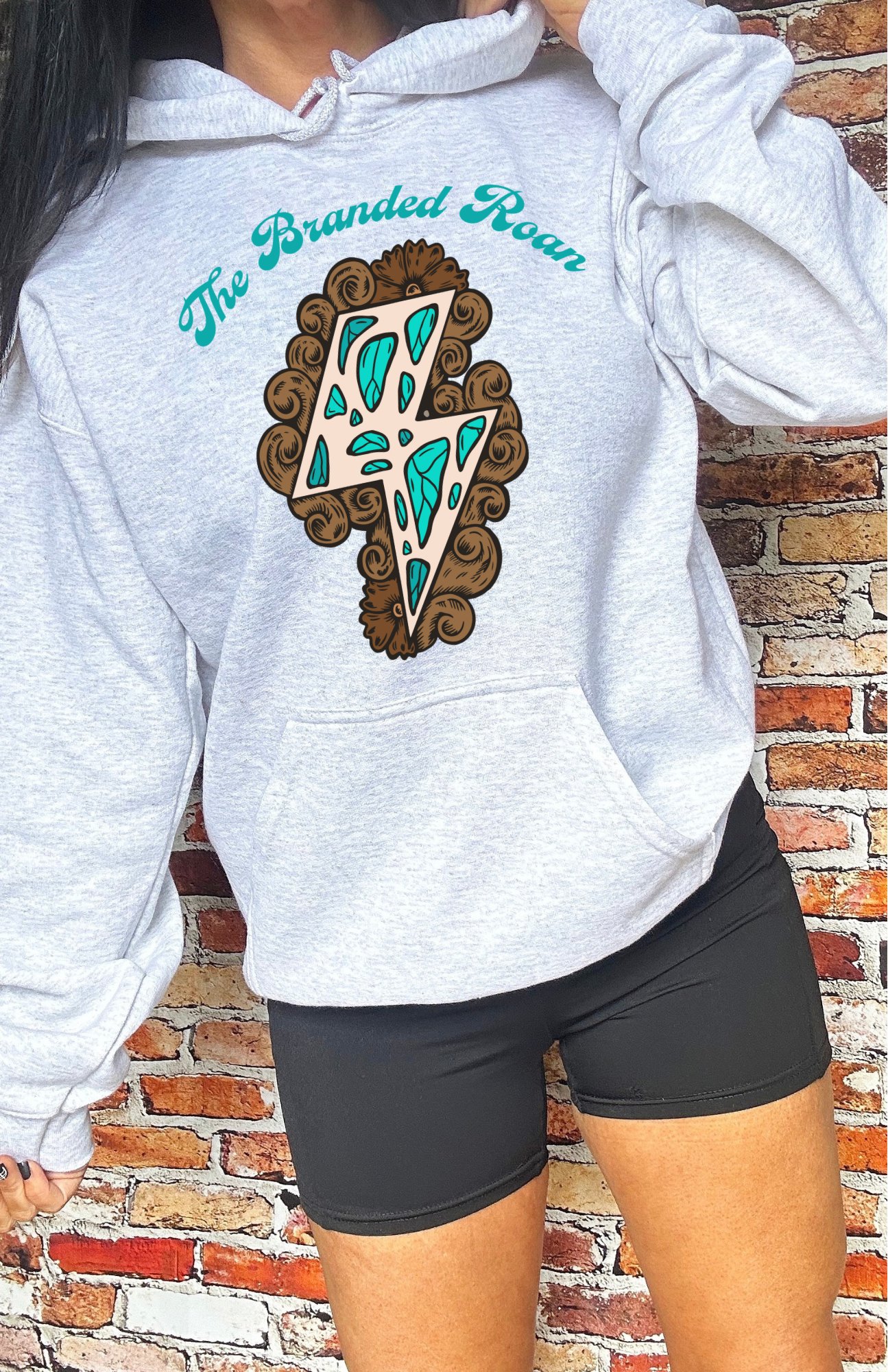 The Branded Roan - Tooled Lighting Bolt Hoodie