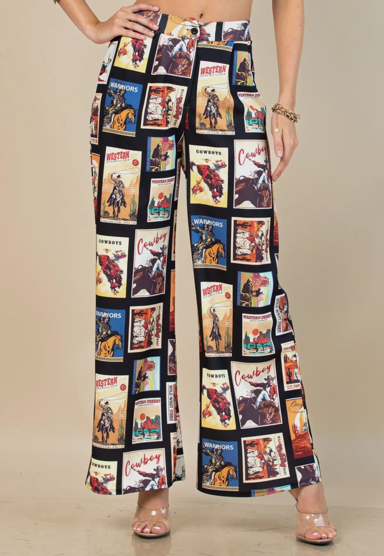 Western Collage Slacks Pants