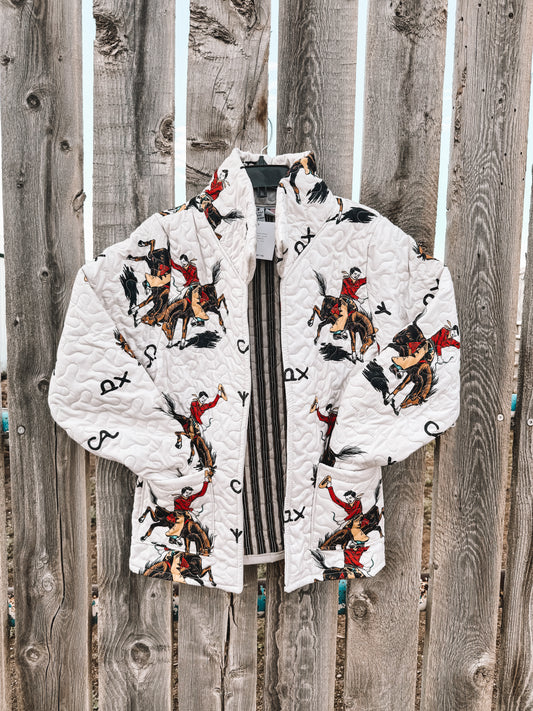 Ida Mae Lazy J Linen Quilted Jacket