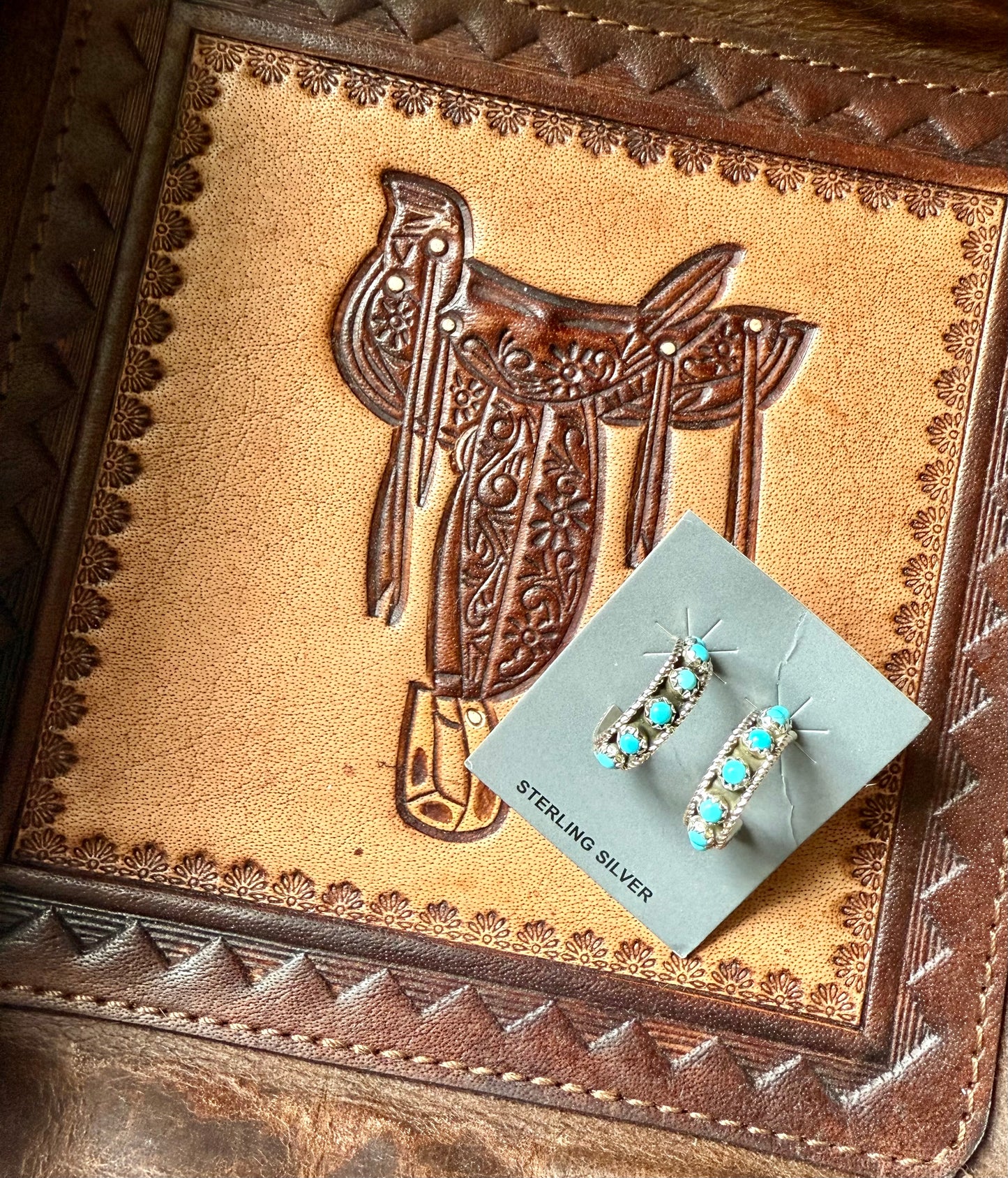 Authentic Turquoise Mini Hoop Earrings