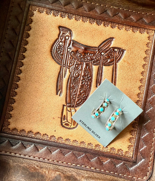 Authentic Turquoise Mini Hoop Earrings