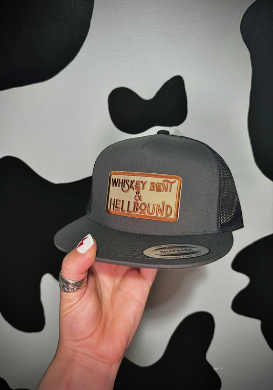 The Branded Roan - Whiskey Bent Charcoal Patch Cap