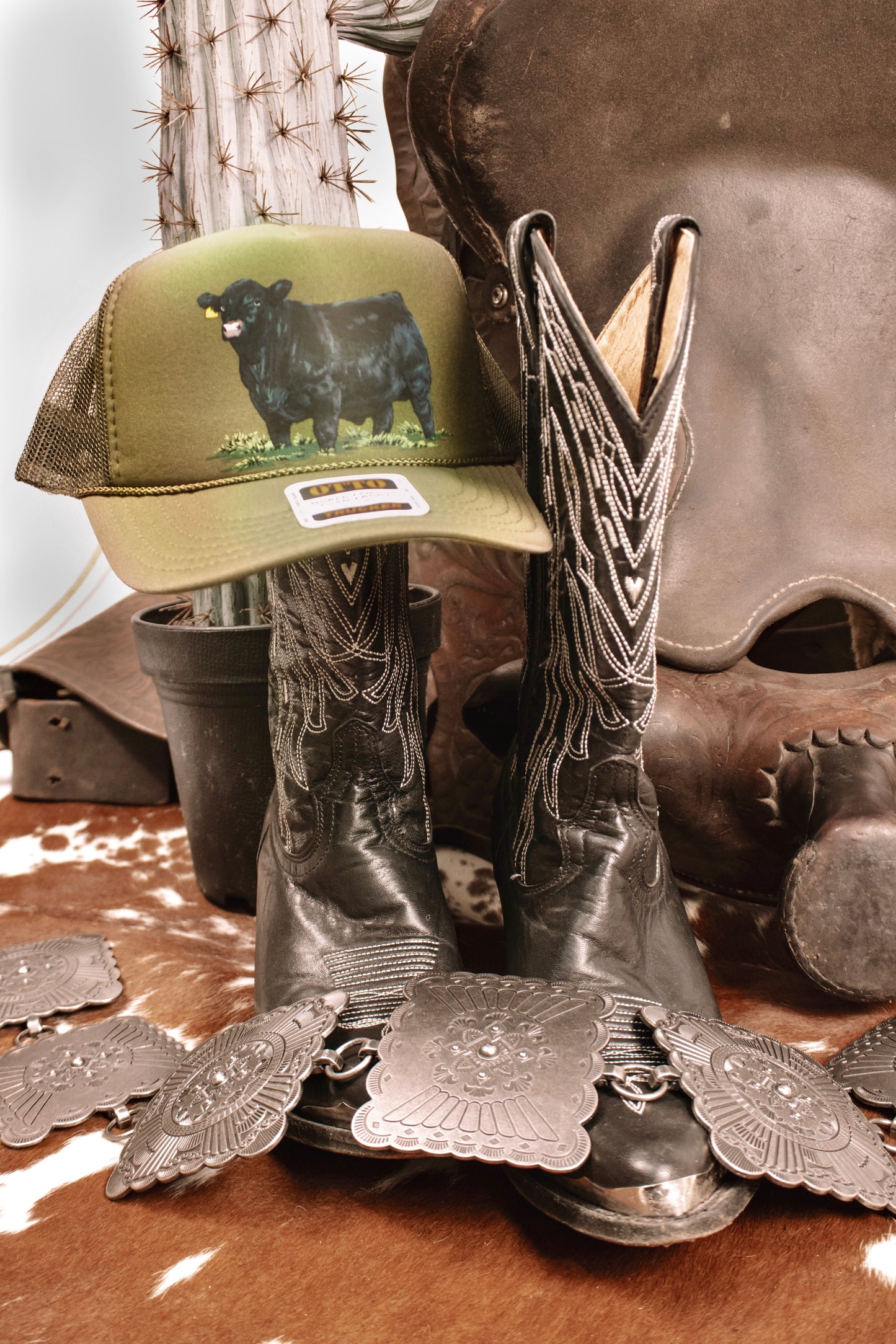 The Black Angus Trucker Cap - Hunter Green