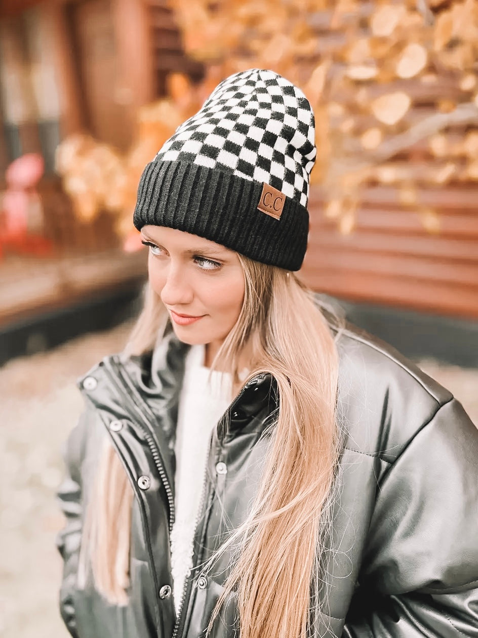 C.C Beanie - Checkered Beanie
