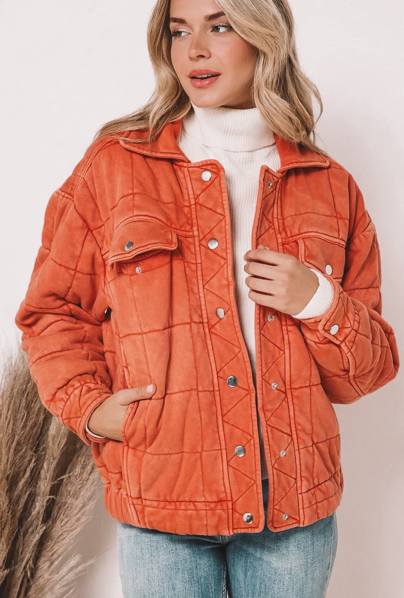 Blue B - Rust Quilted Jacket