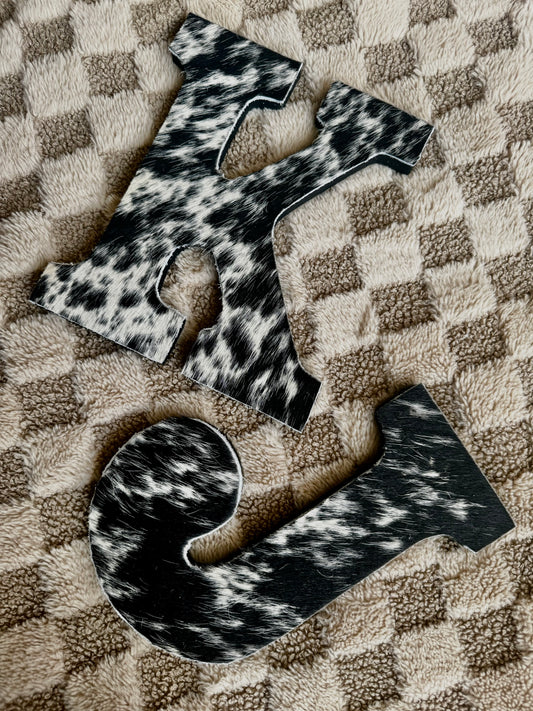 The Branded Roan - Cowhide Decor Letters