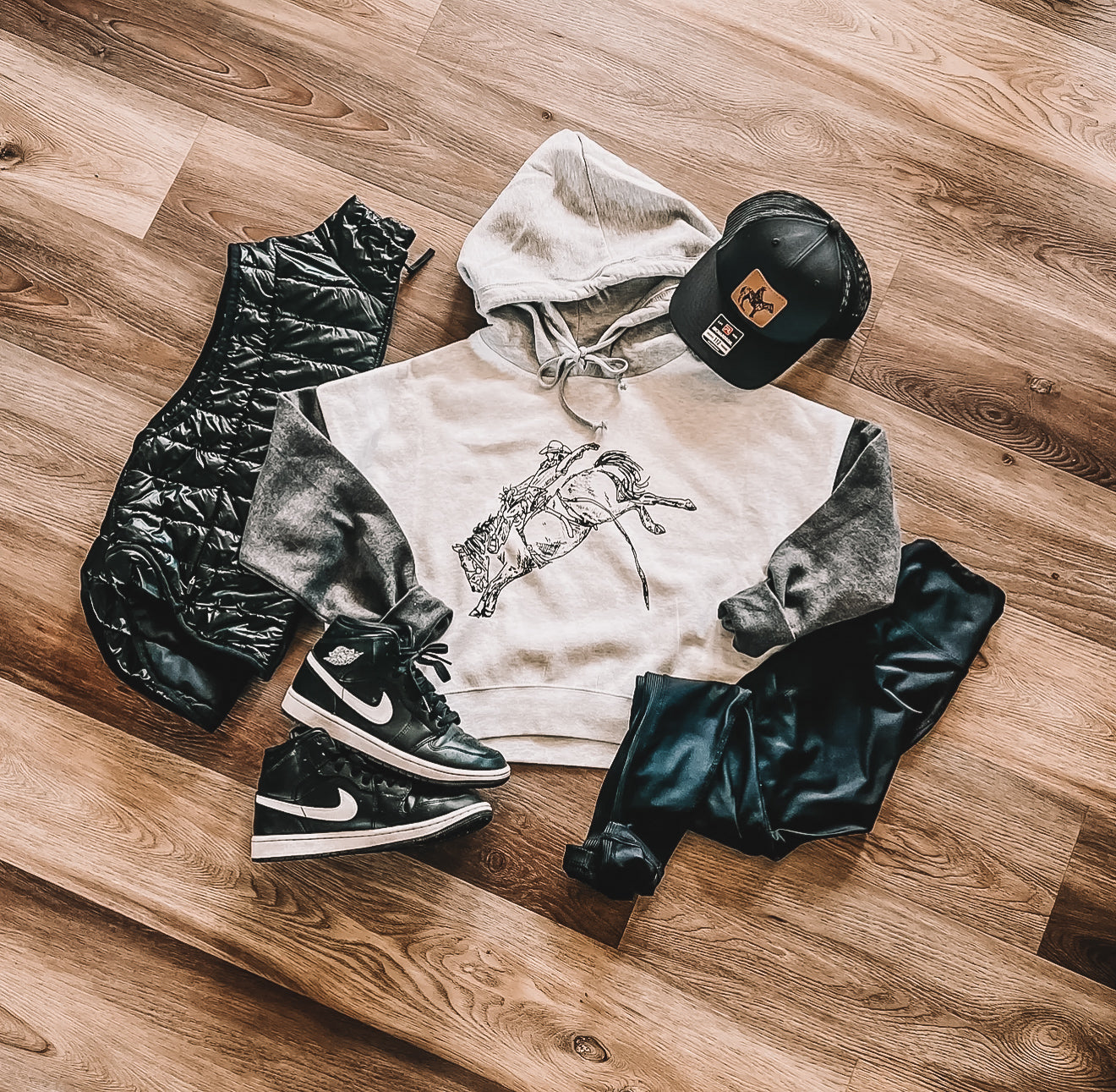 Grey Tri Color Brucker Hoodie