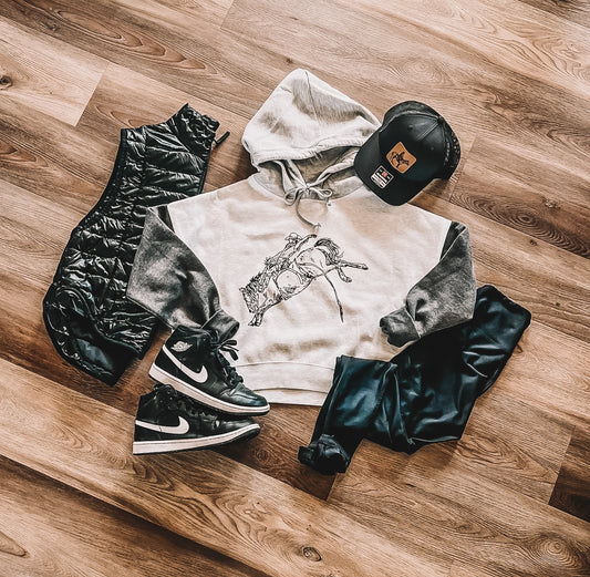 Grey Tri Color Brucker Hoodie