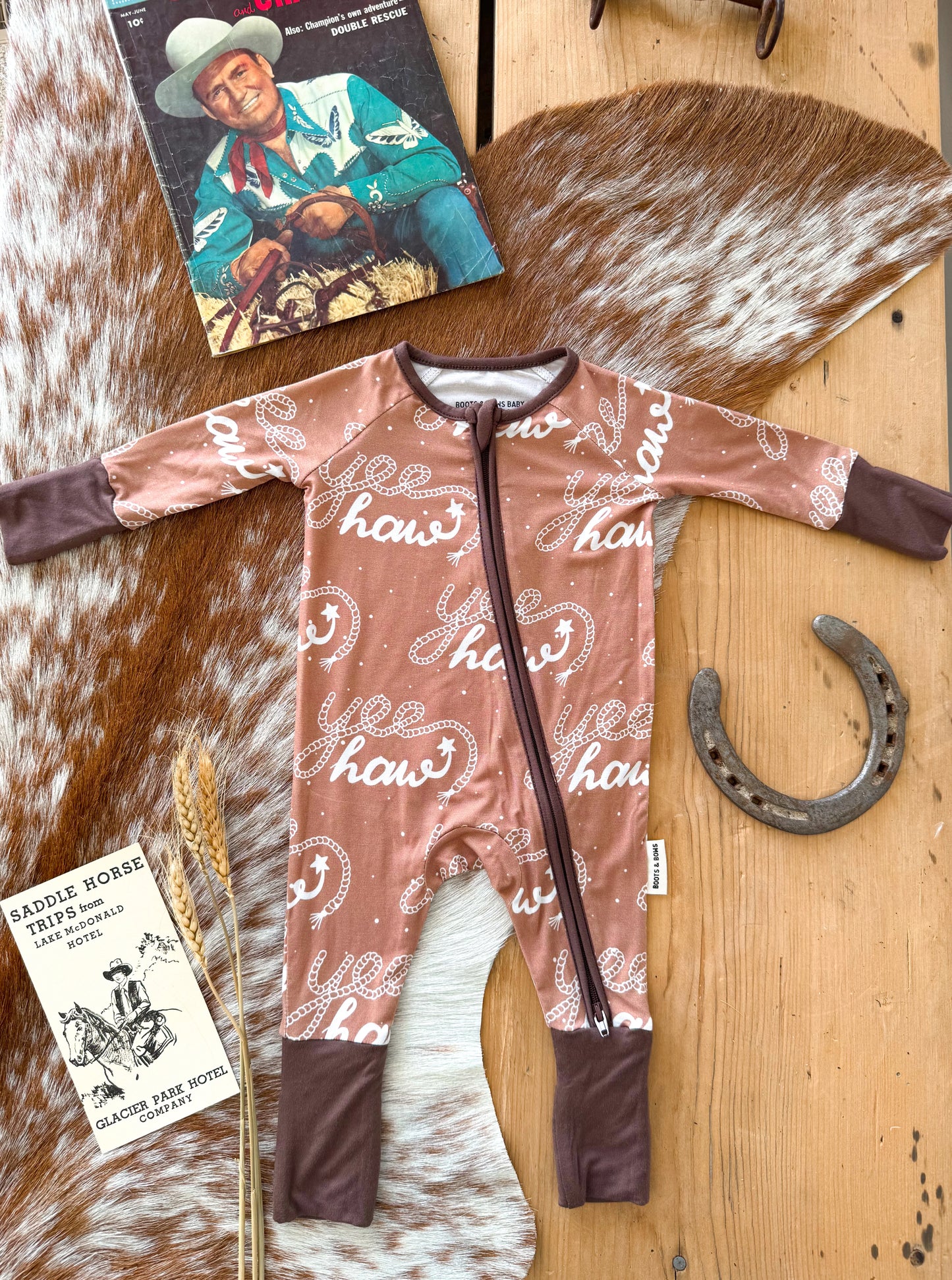 Yee Haw Rodeo Star Baby Boy Onsie