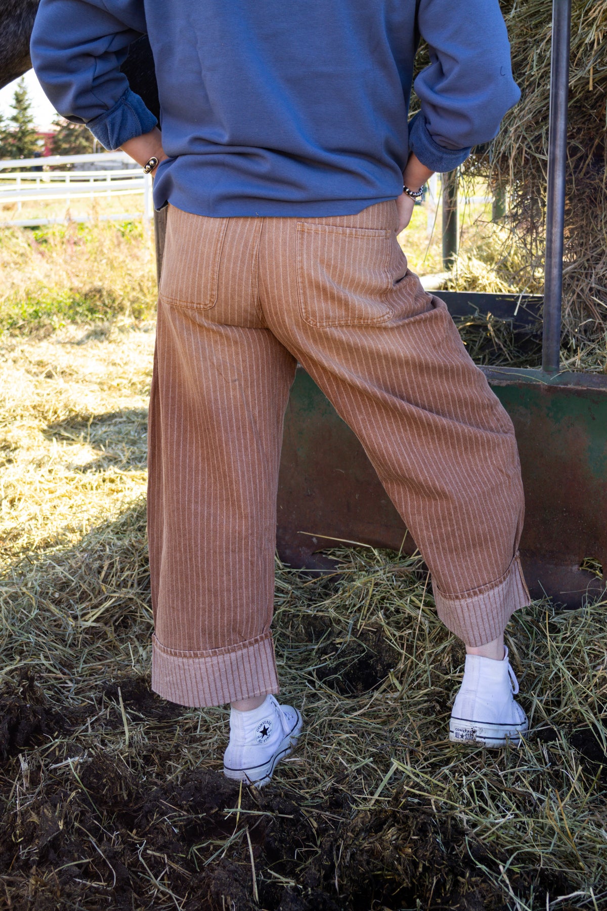 The Rust Pinstripe Pants