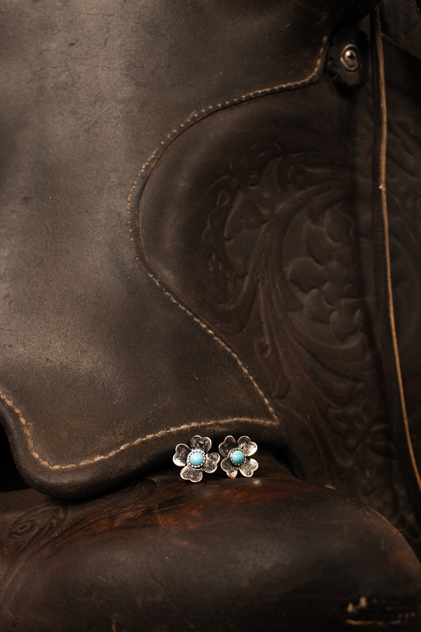 Turquoise Flower Earrings