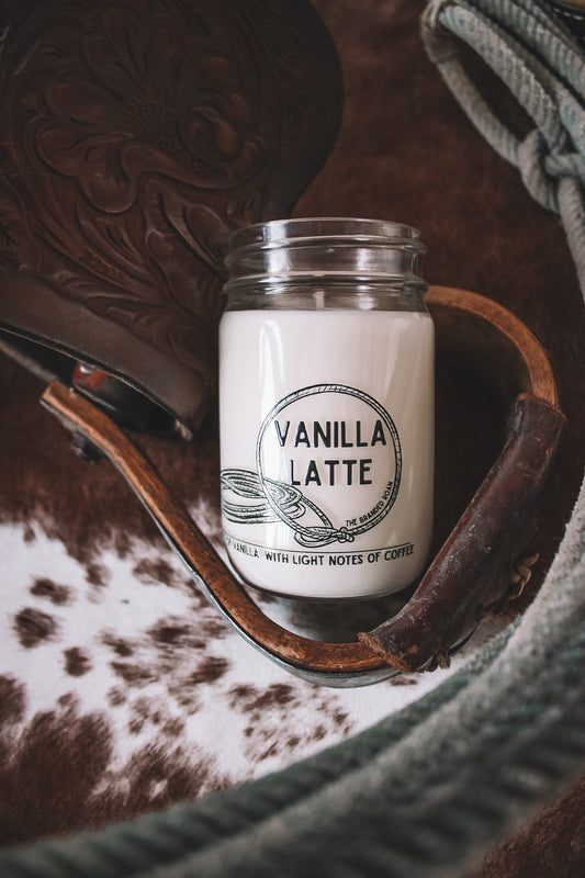 12oz Mason Jar Soy Candle - Vanilla Latte
